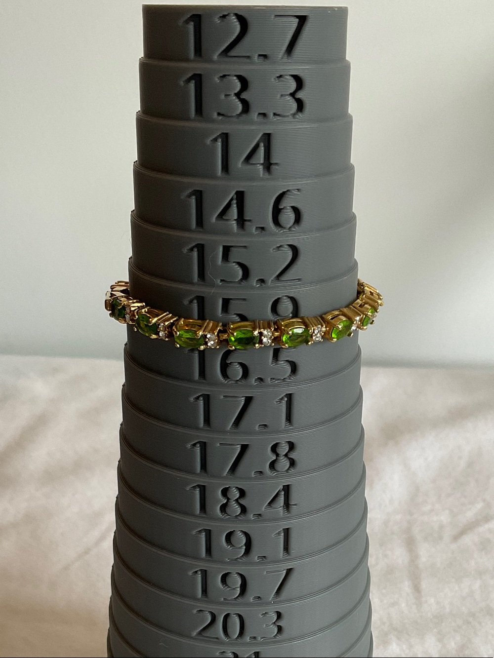 Avon Gold Bracelet with Green Gemstones